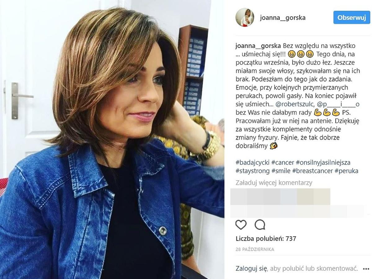 Joanna Górska walczy z rakiem