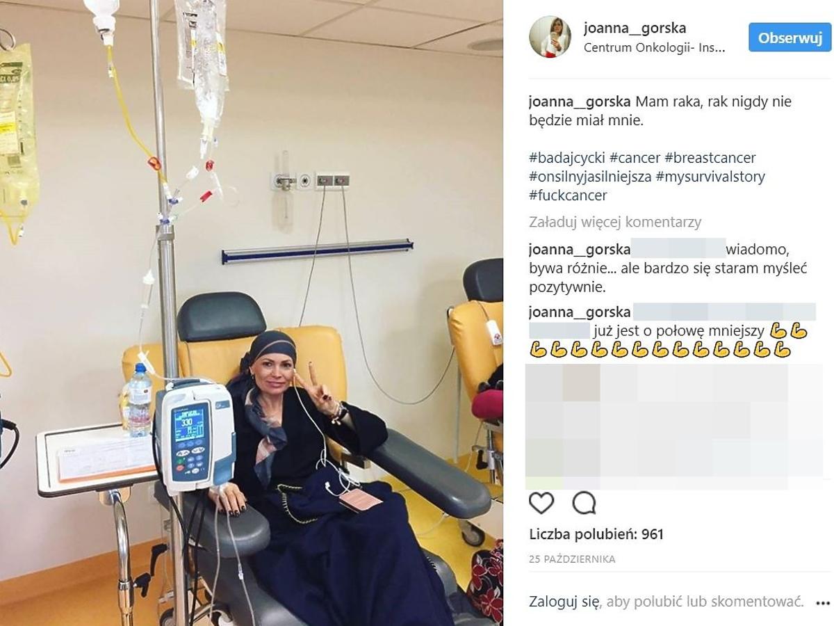 Joanna Górska walczy z rakiem