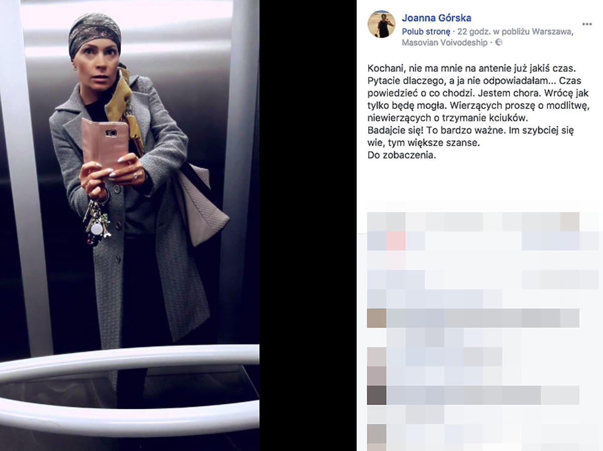 Joanna Górska z Polsat News walczy z rakiem piersi