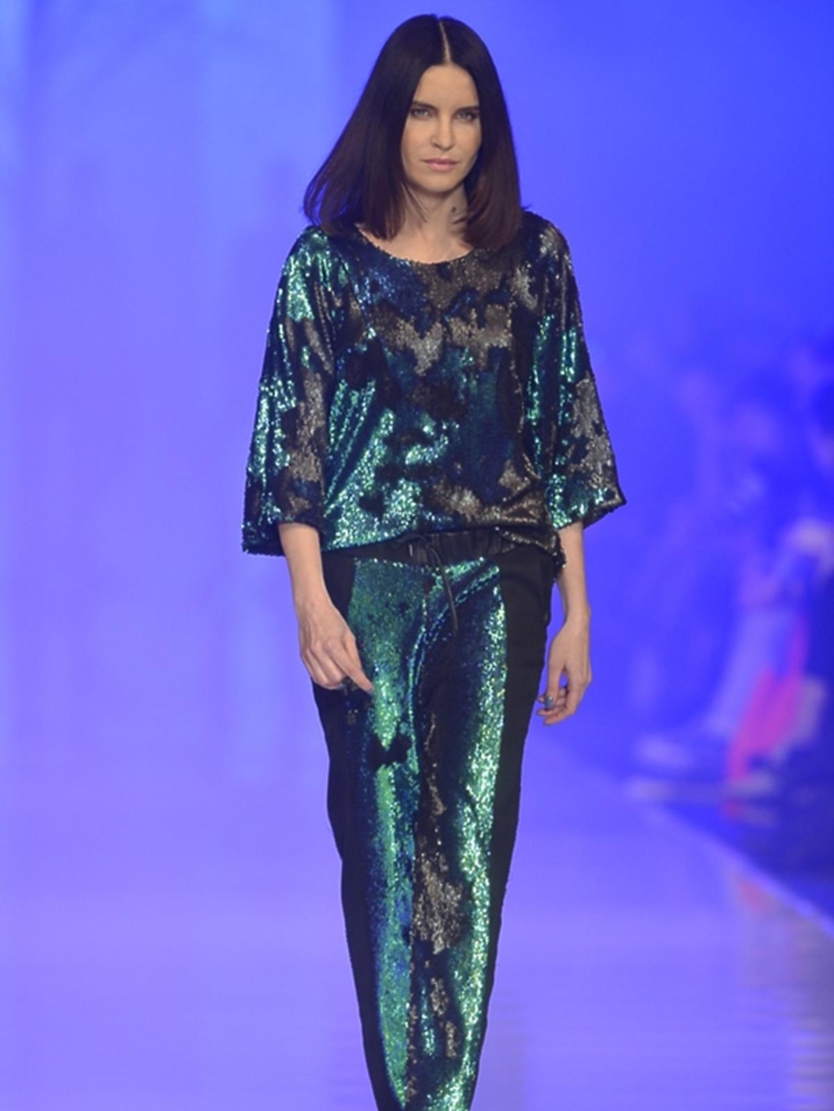 Joanna Horodyńska w roli modelki na Fashion Weeku