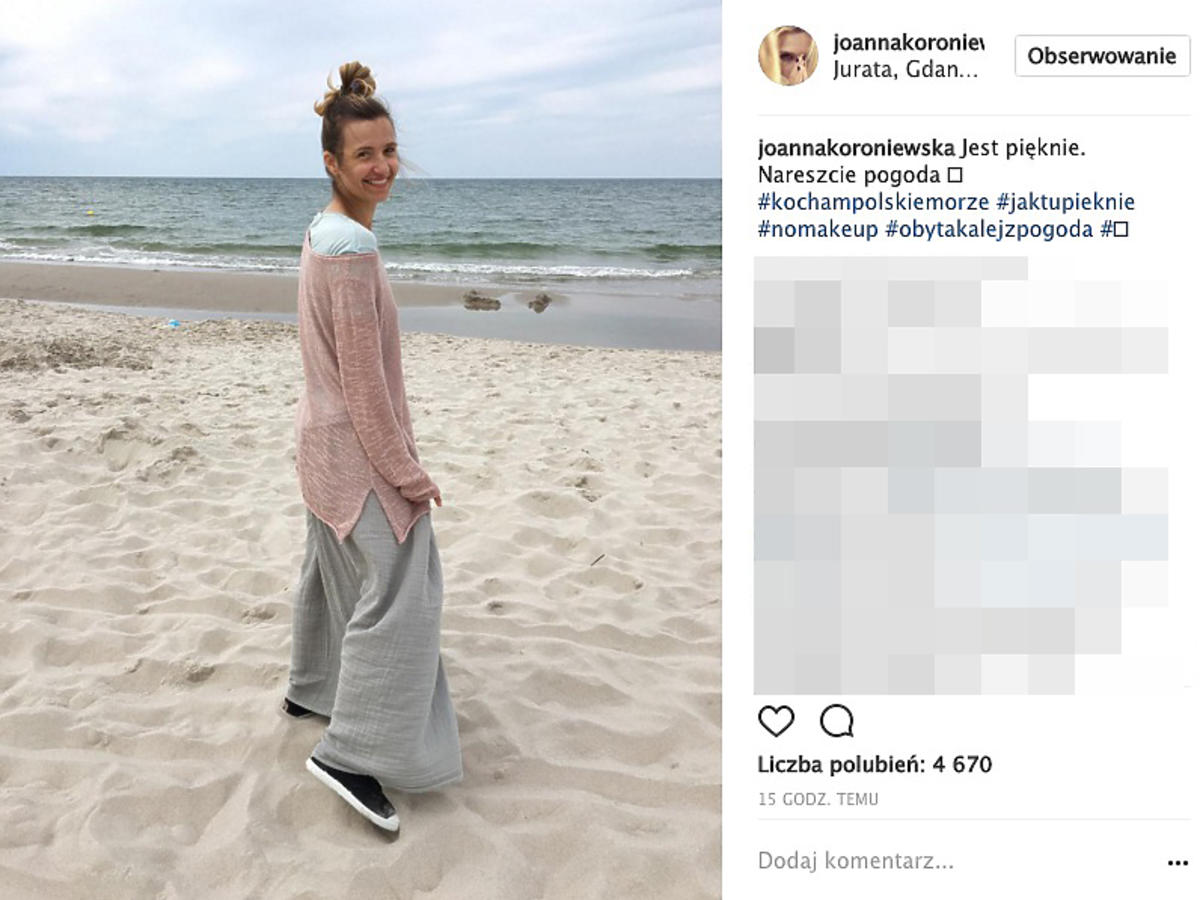Joanna Koroniewska na wakacjach nad polskim morzem