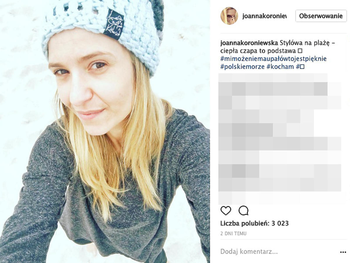 Joanna Koroniewska na wakacjach nad polskim morzem