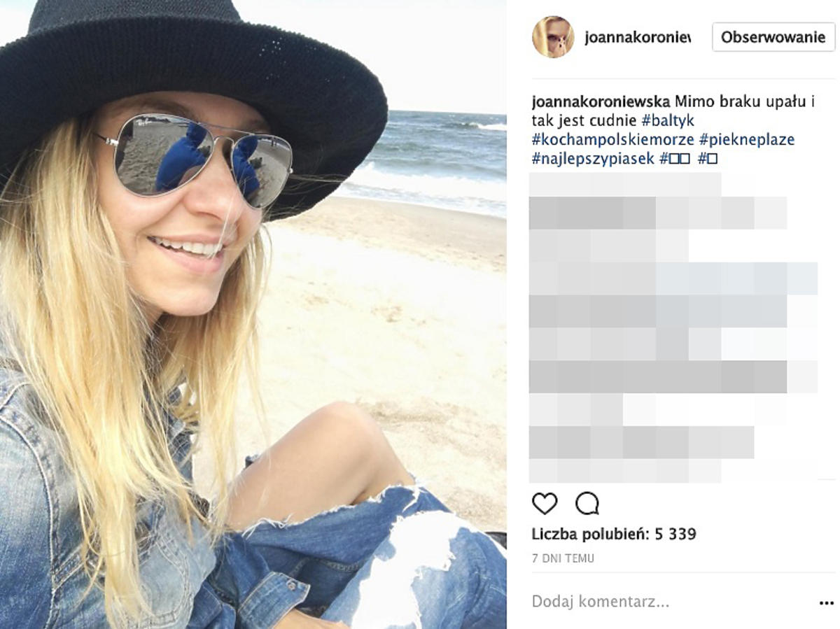 Joanna Koroniewska na wakacjach nad polskim morzem