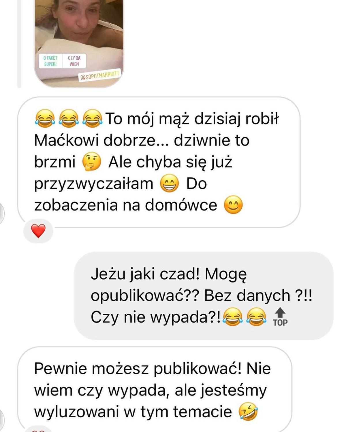 Joanna Koroniewska opublikowała wiadomość od fanki