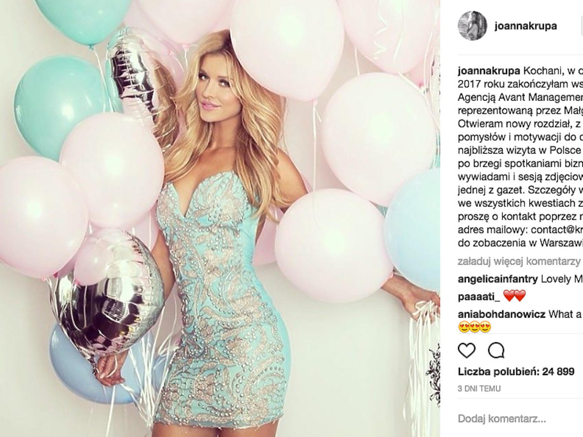 Joanna Krupa rozstaje się z agencją Małgorzaty Leitner