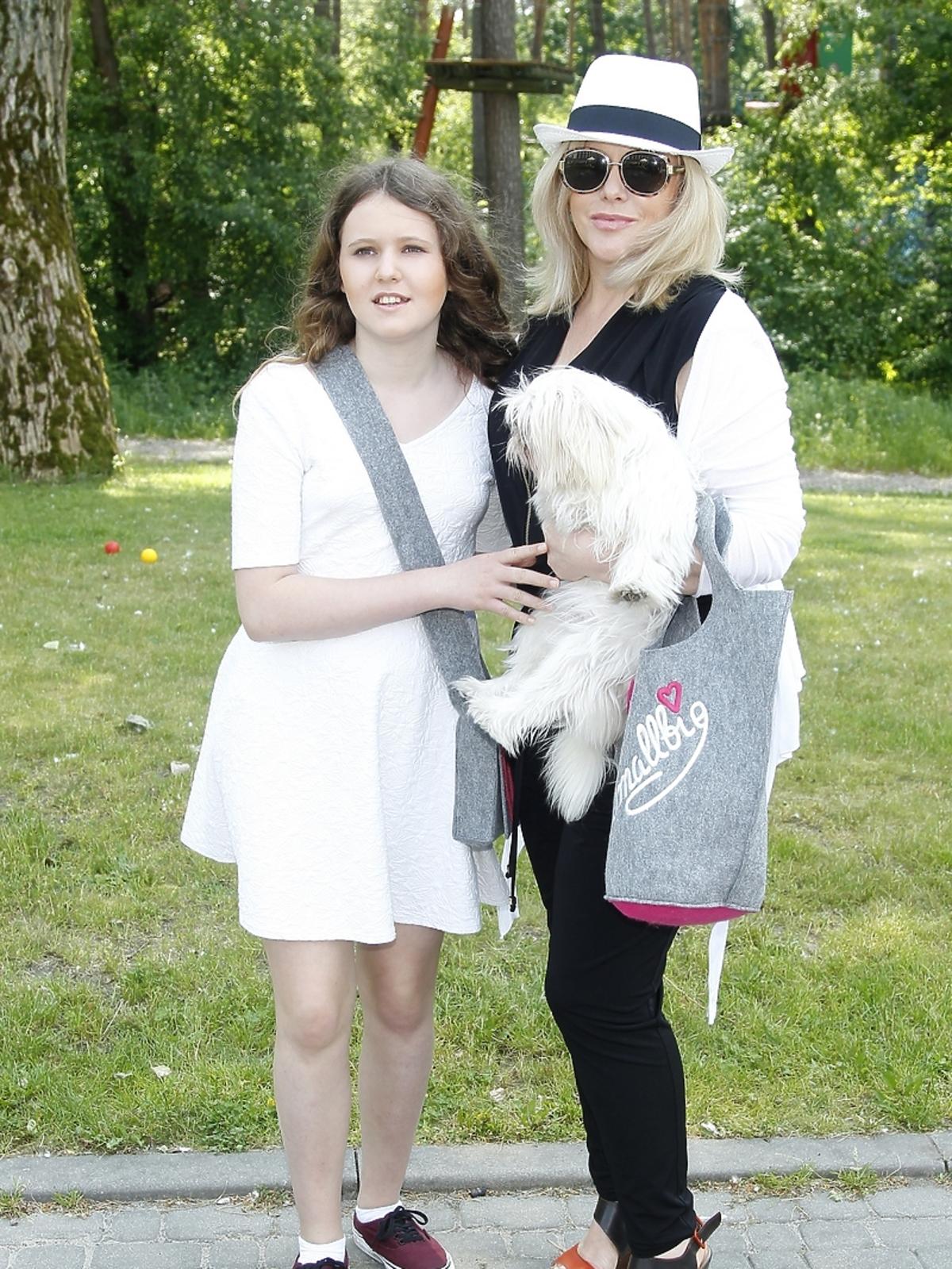 Joanna Kurowska z córką na pikniku z okazji Dnia Matki i Dnia Dziecka