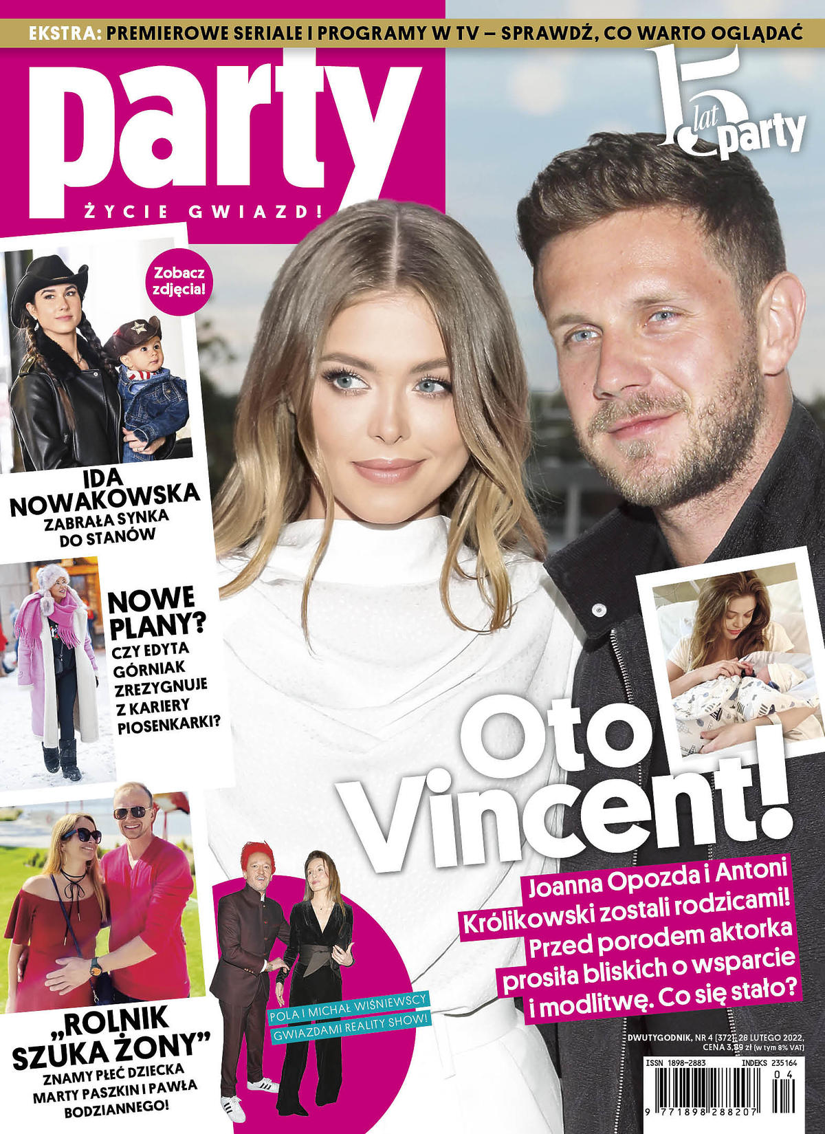Joanna Opozda i Antoni Królikowski na okładce Party