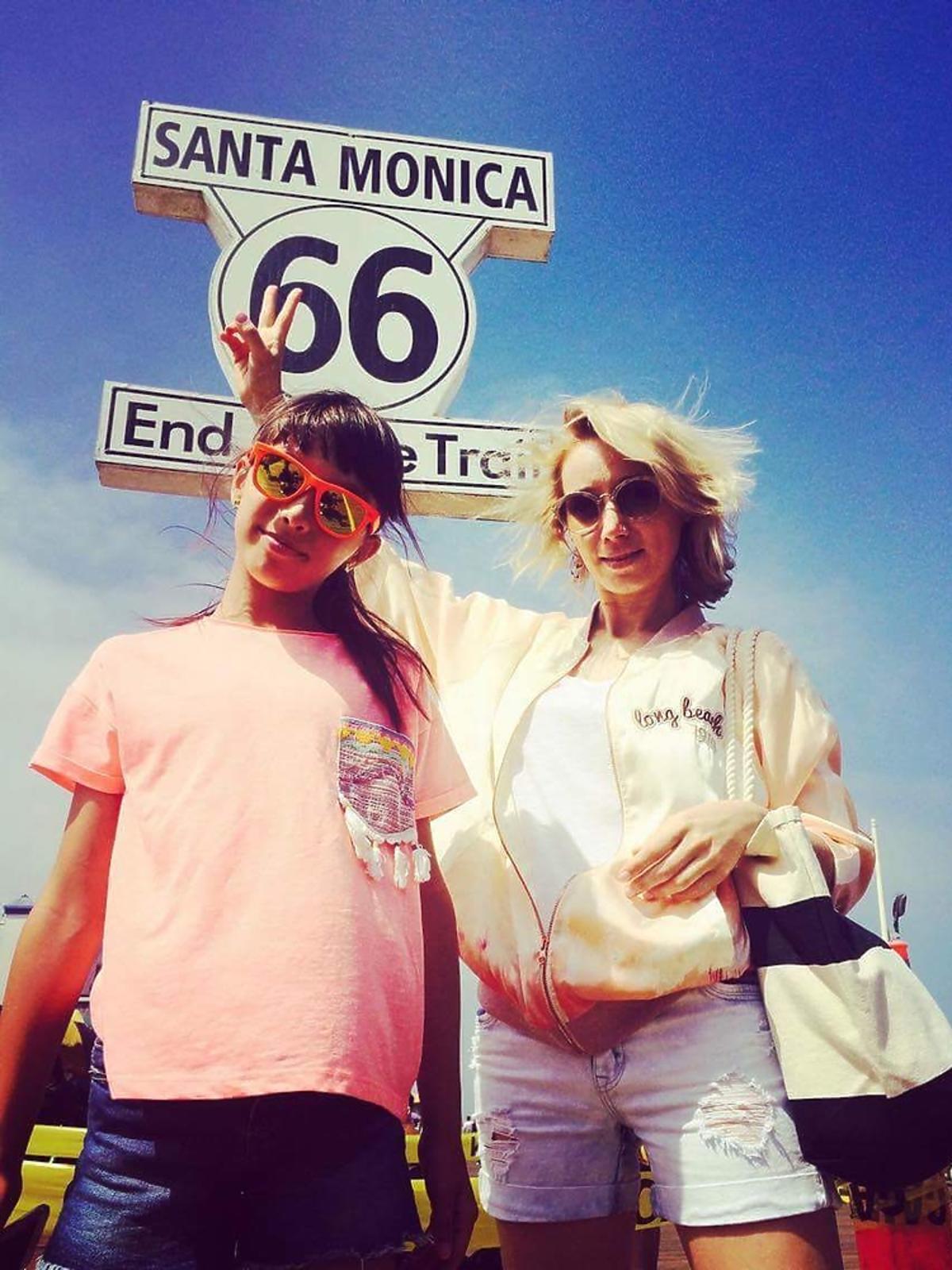 Joanna Orleańska i jej córka Antonina jechały najsłynniejsza drogą Route 66 łączącą Los Angeles z Santa Monica.