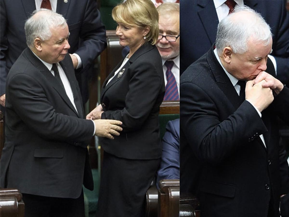 Jolanta Szczypińska, Jarosław Kaczyński witają się