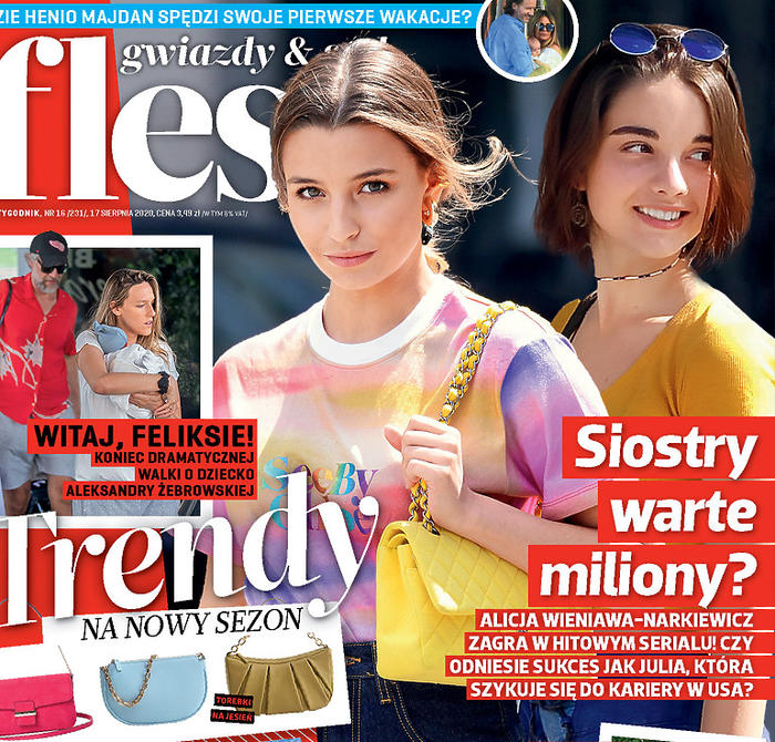 Julia Wieniawa i Alicja Wieniawa na okładce Flesza