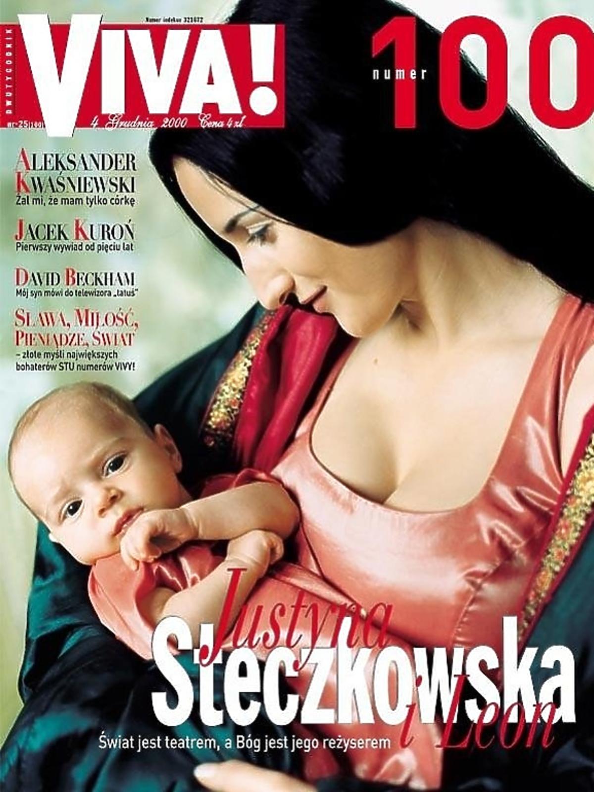 Justyna Steczkowska na okładce Vivy, grudzień 2000