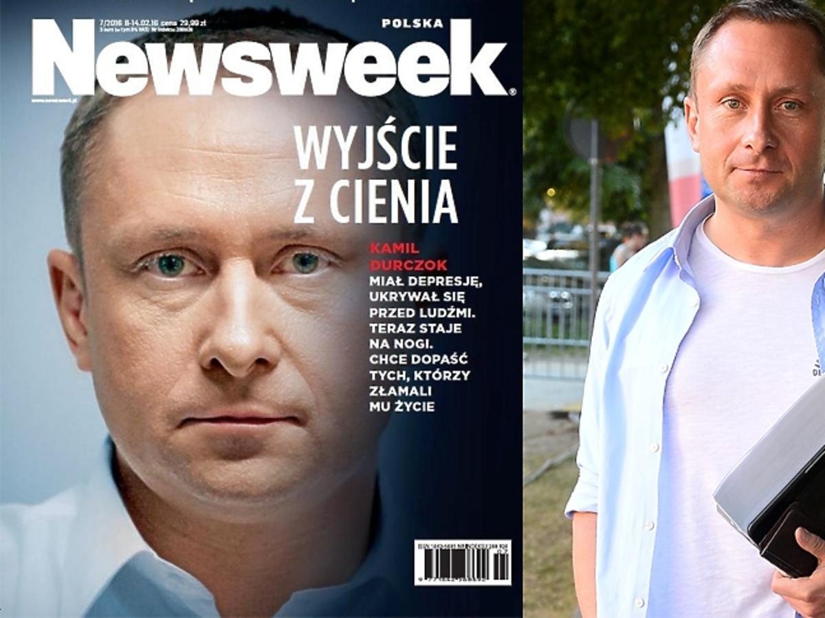 Kamil Durczok na okładce Newsweeka