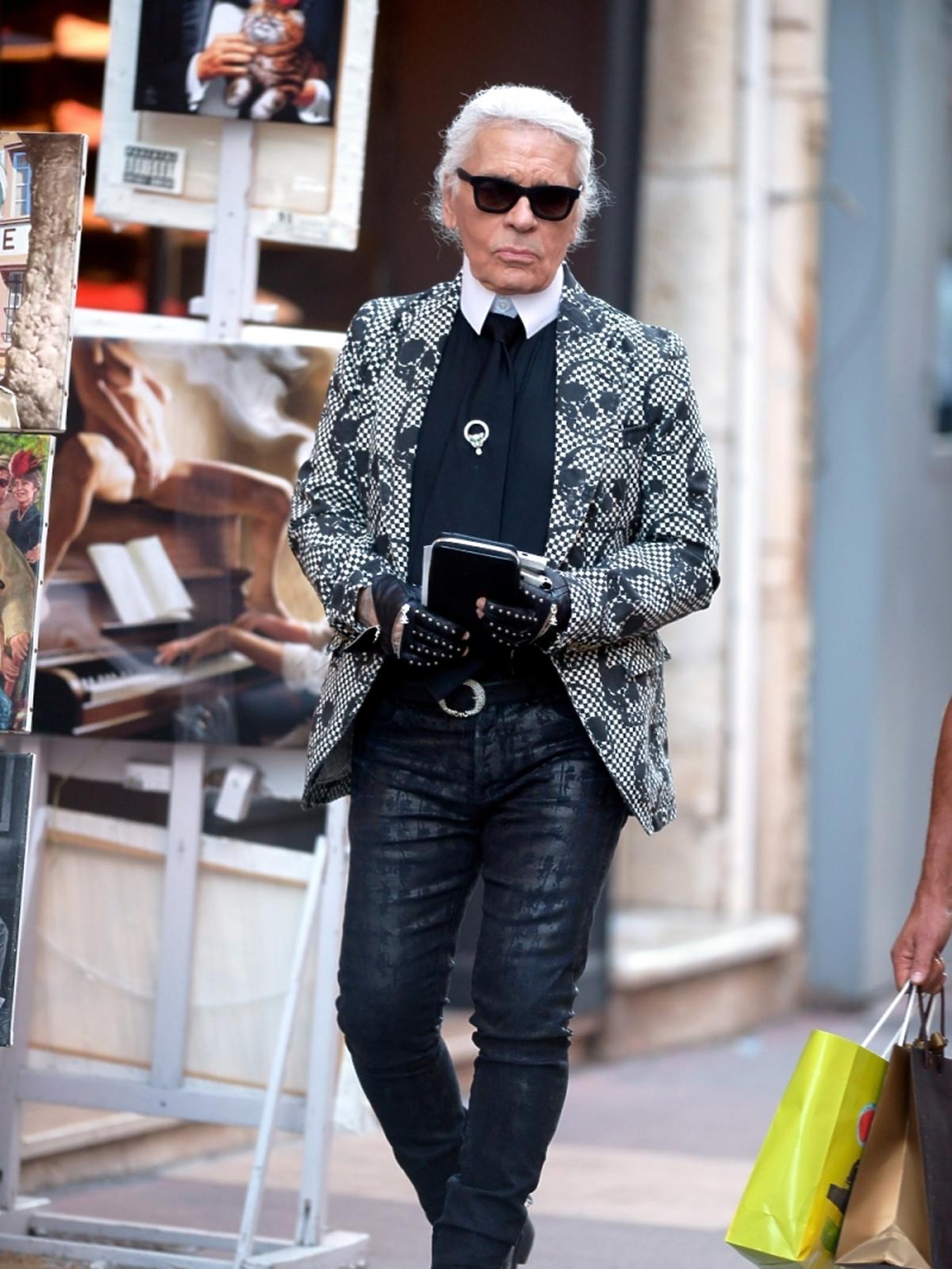 Karl Lagerfeld w Saint Tropez