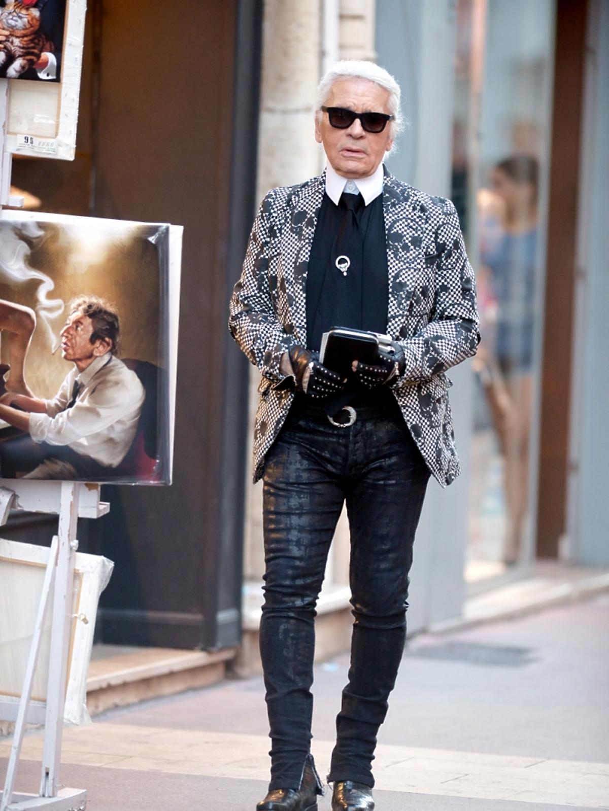 Karl Lagerfeld w Saint Tropez