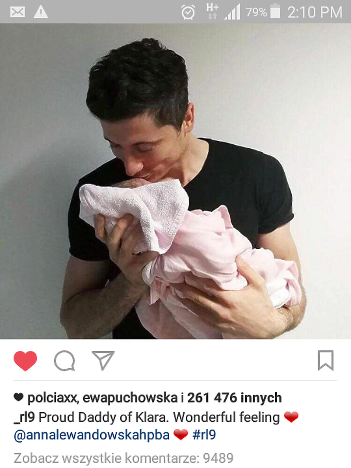 Karolina Ferenstein-Krasko pogratulowała córki Lewandowskim