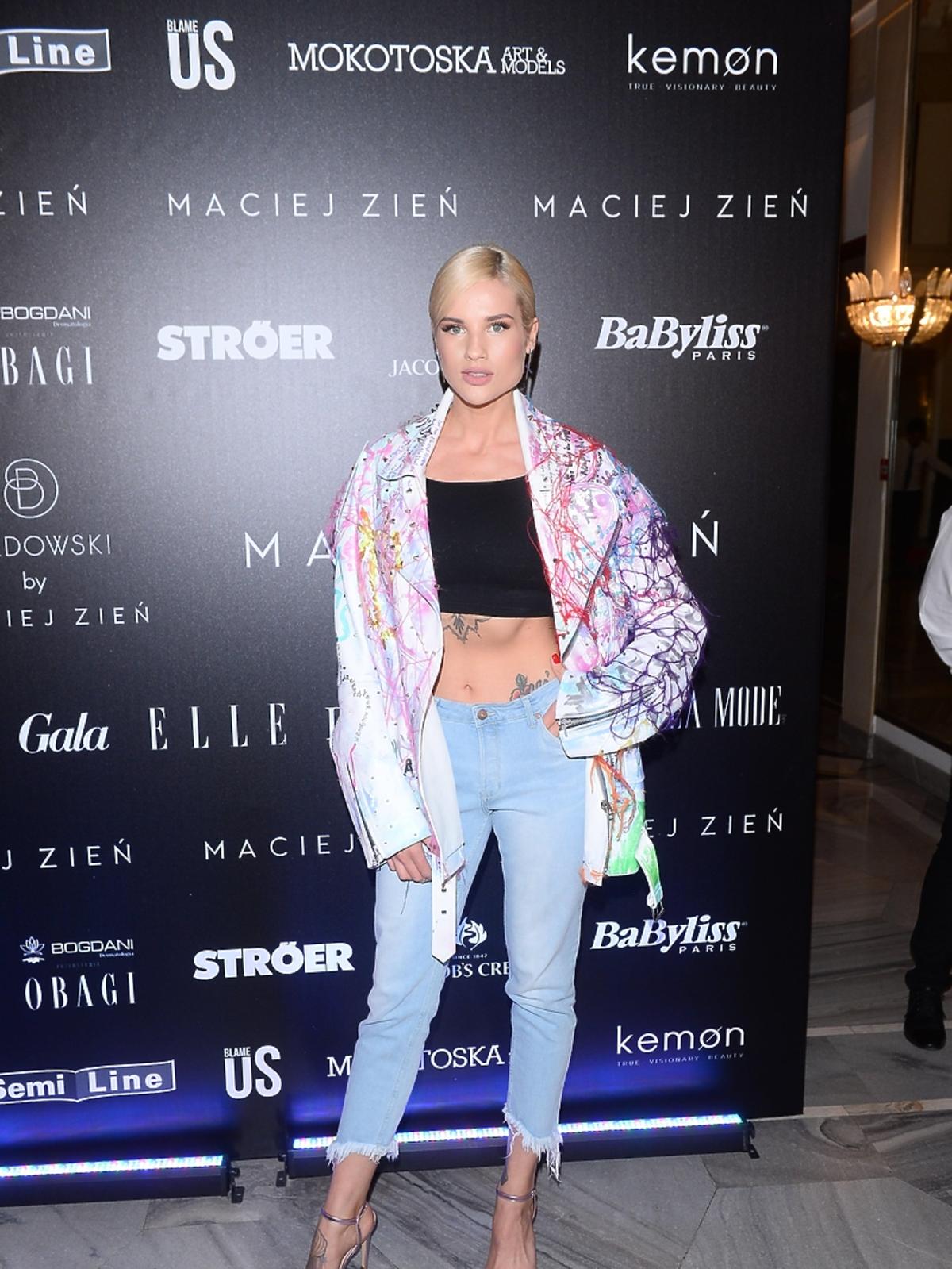 Karolina Gilon na pokazie Macieja Zienia
