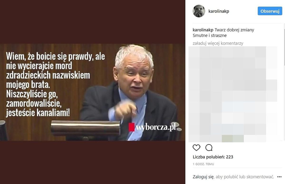 Karolina Korwin-Piotrowska komentuje ostre wystąpienie Jarosława Kaczyńskiego