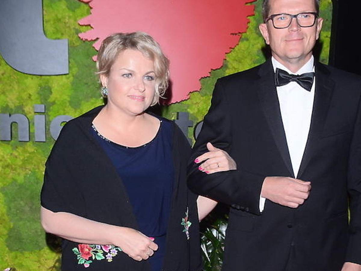 Kasia Bosacka z mężem na Balu Fundacji TVN