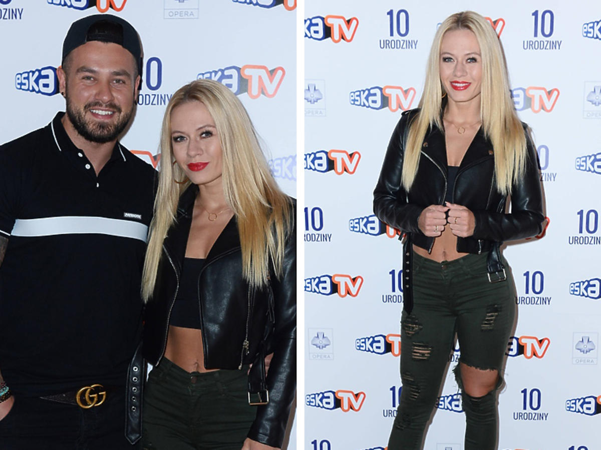 Kasia Dziurska i Emilian Gankowski Gwiazdy na urodzinach Eski TV