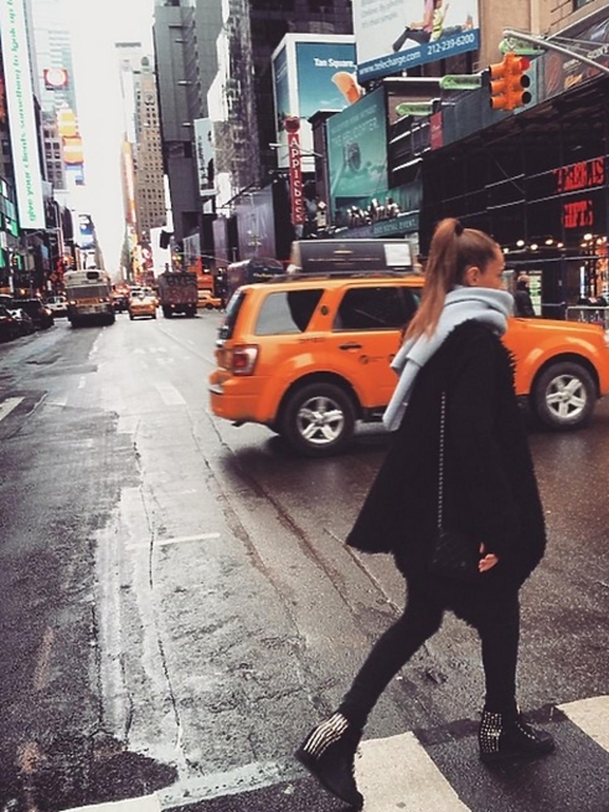 Kasia Sowińska na spacerze w Nowym Jorku na Instagramie