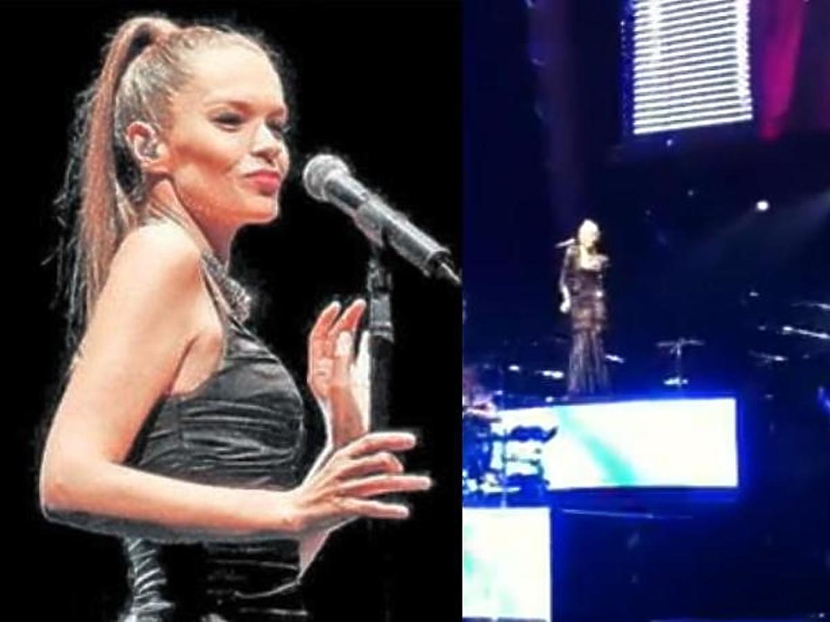 Kasia Sowińska podczas koncertu w Meksyku