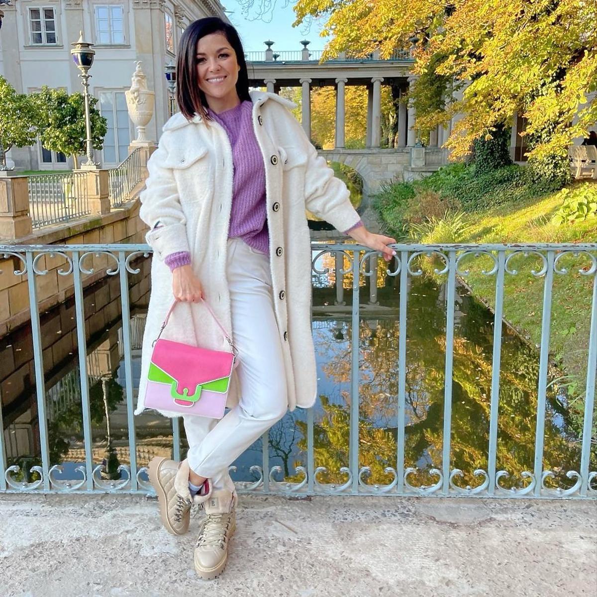 Katarzyna Cichopek w modnym płaszczu