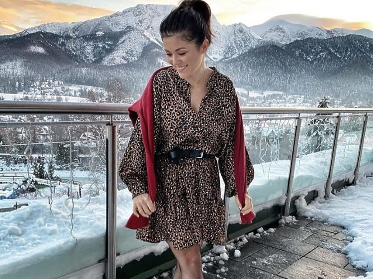 Katarzyna Cichopek w sukience w cętki