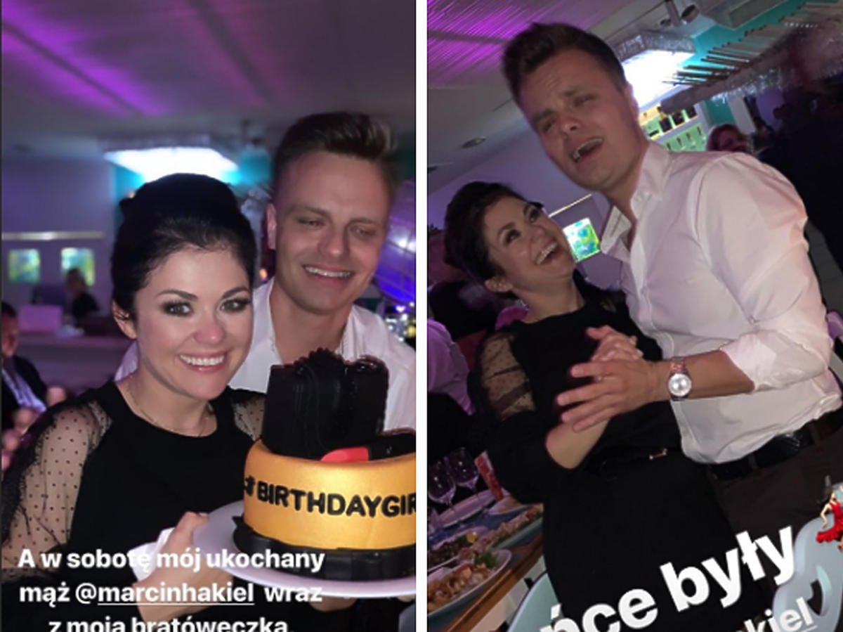 Katarzyna Cichopek z tortem Marcin Hakiel