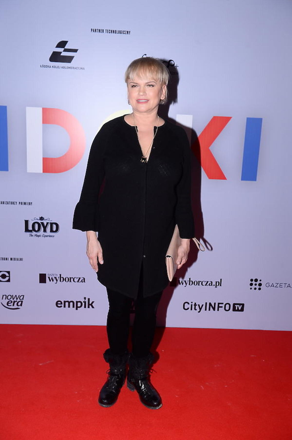 Katarzyna Figura na premierze filmu Powidoki