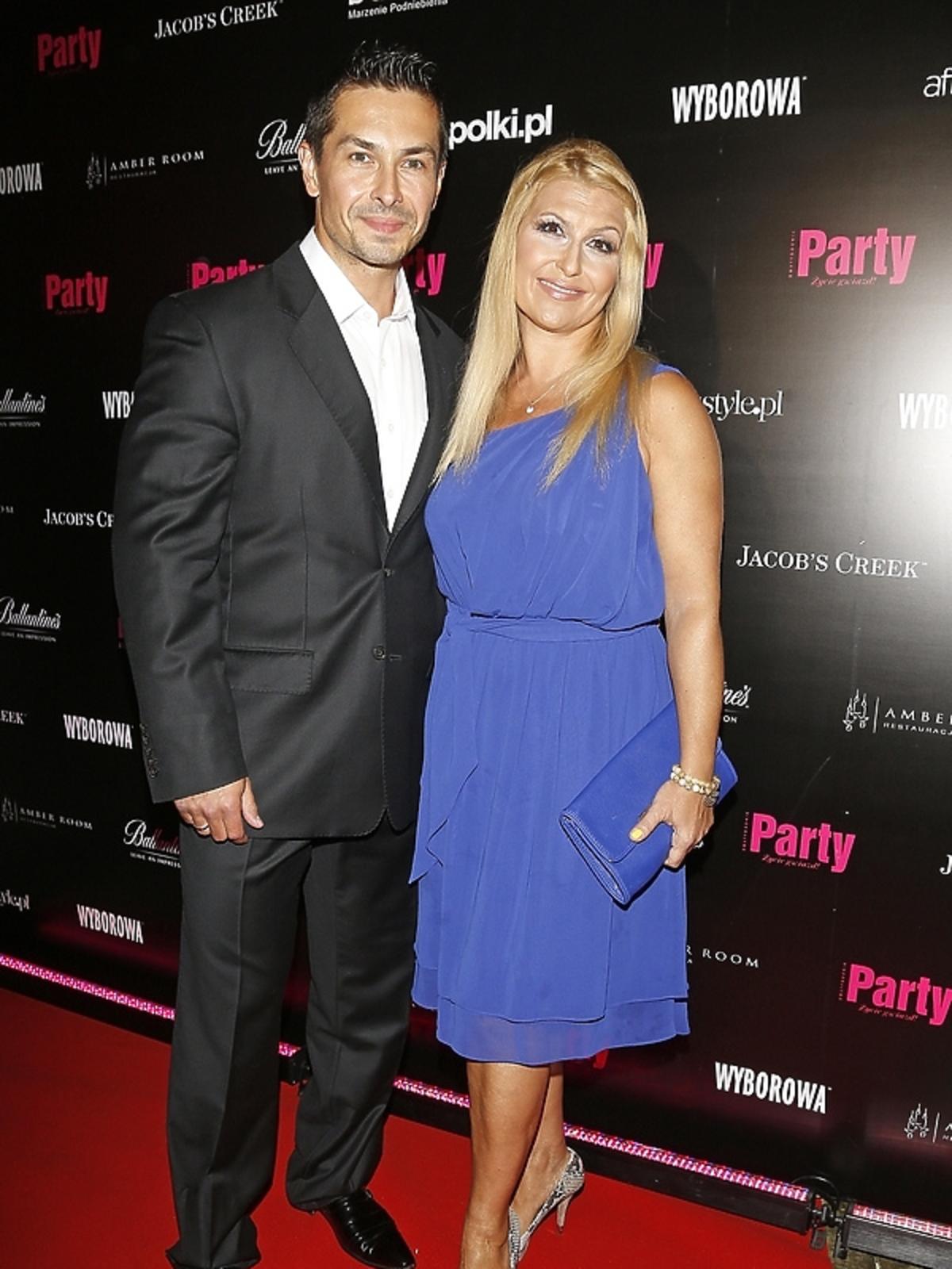 Katarzyna Skrzynecka i Marcin Łopucki na 7. urodzinach Party