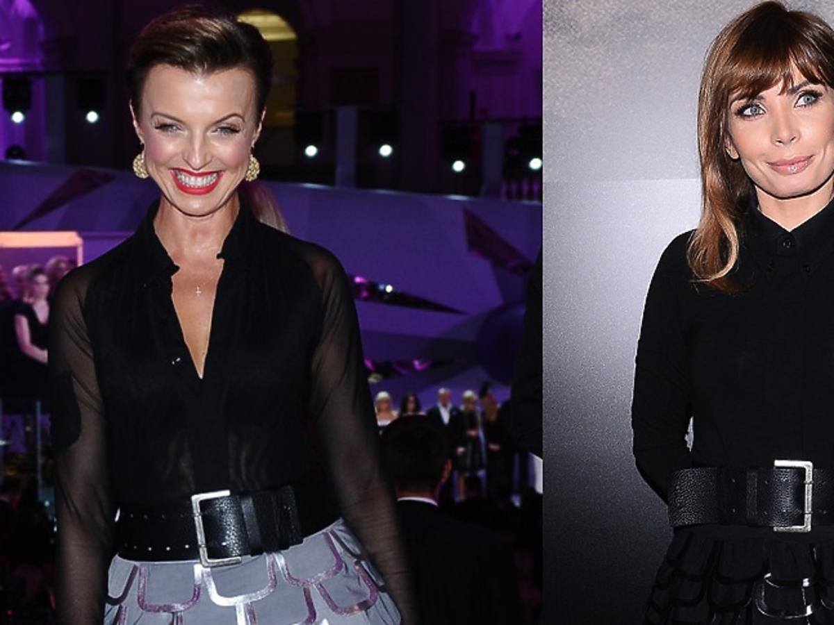 Katarzyna Sokołowska, Agnieszka Dygant w spódnicy Roberta Kupisza z szerokim paskiem