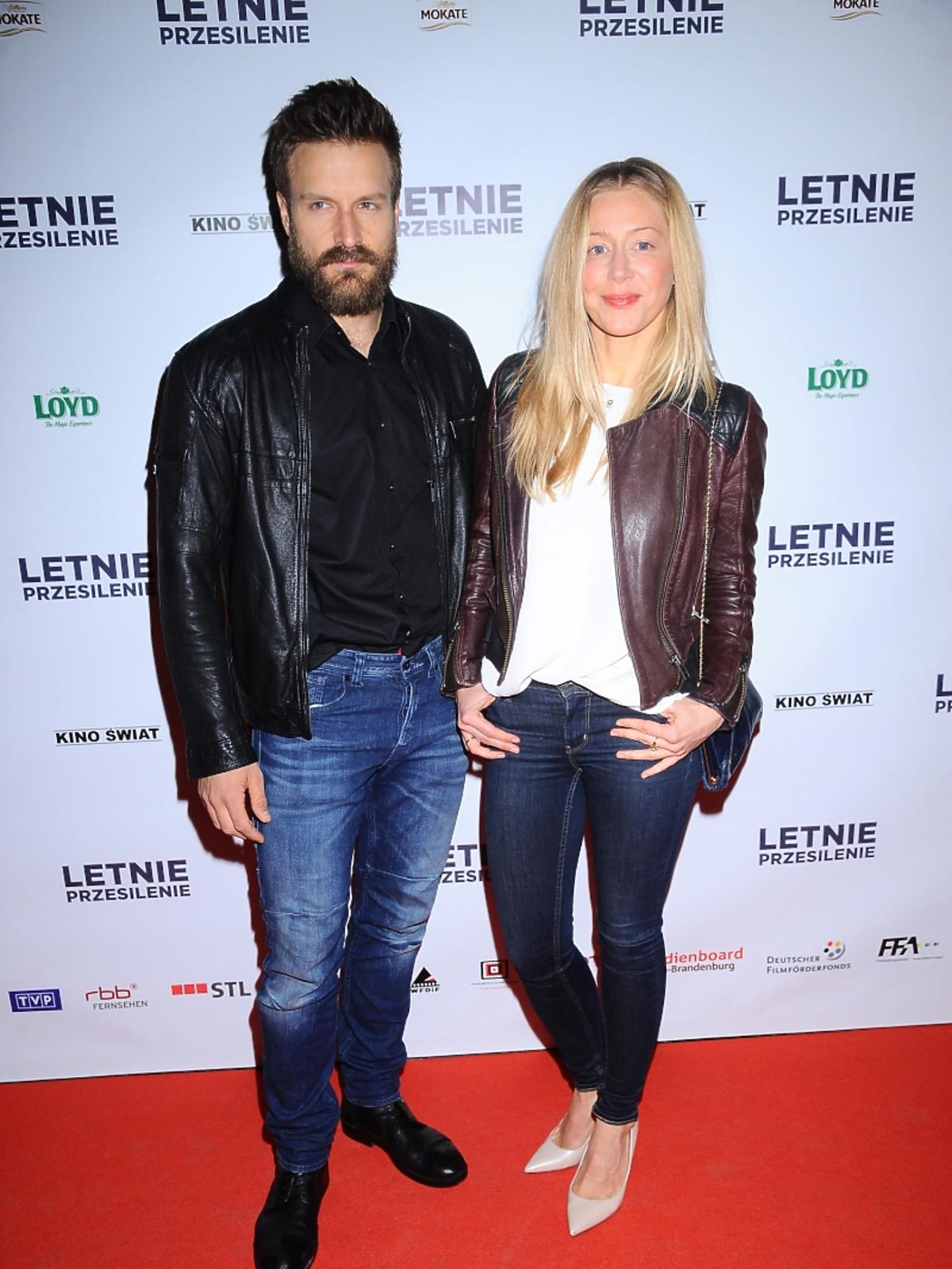 Katarzyna Warnke i Piotr Stramowski na premierze filmu