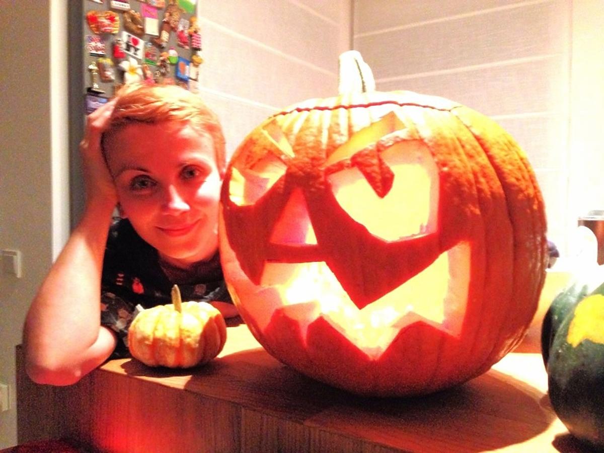 Katarzyna Zielińska podczas Halloween 2013