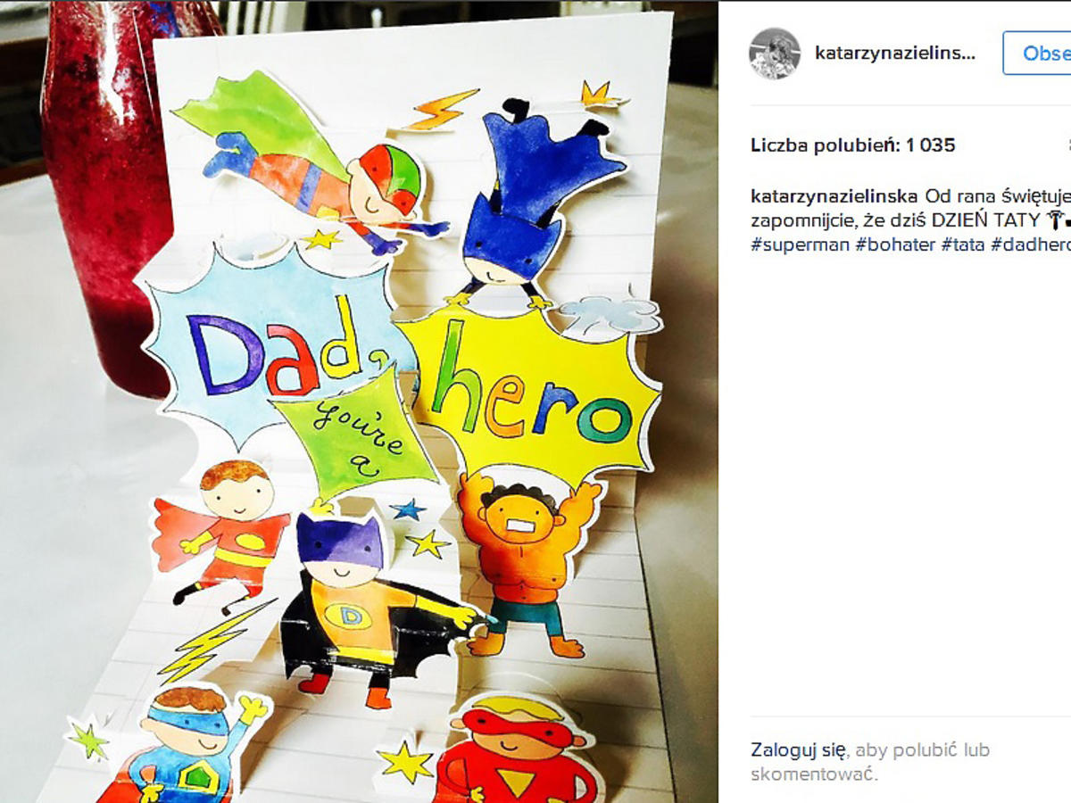 Katarzyna Zielińska świętuje Dzień Ojca