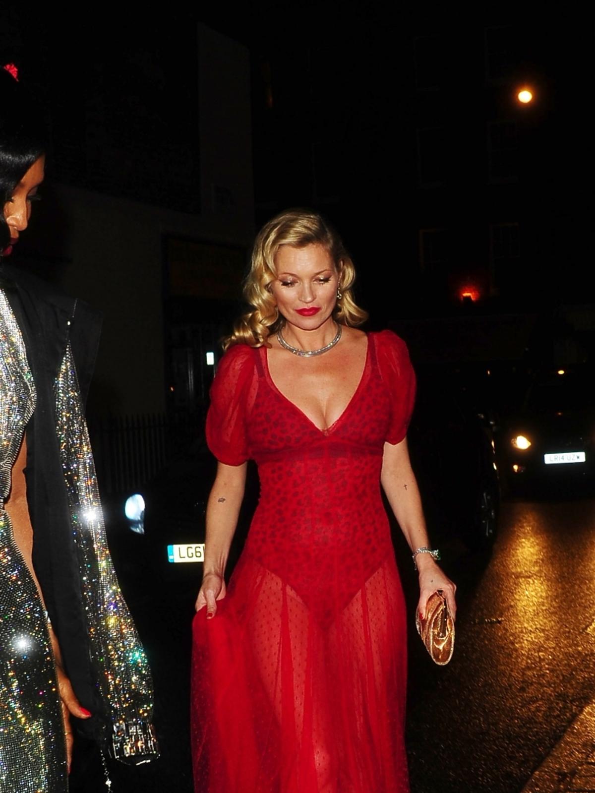 Kate Moss na urodzinach Mario Testino w Londynie