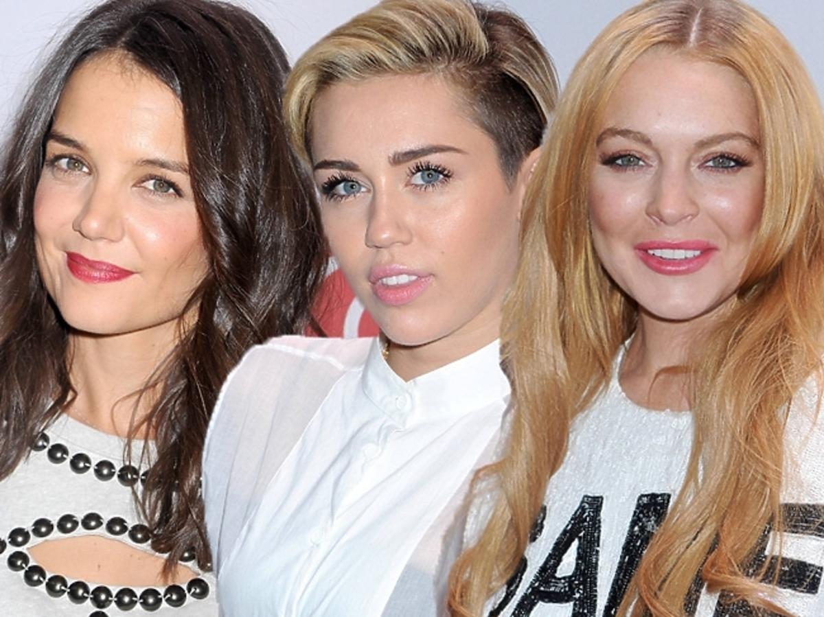 Katie Holmes, Miley Cyrus, Lindsay Lohan