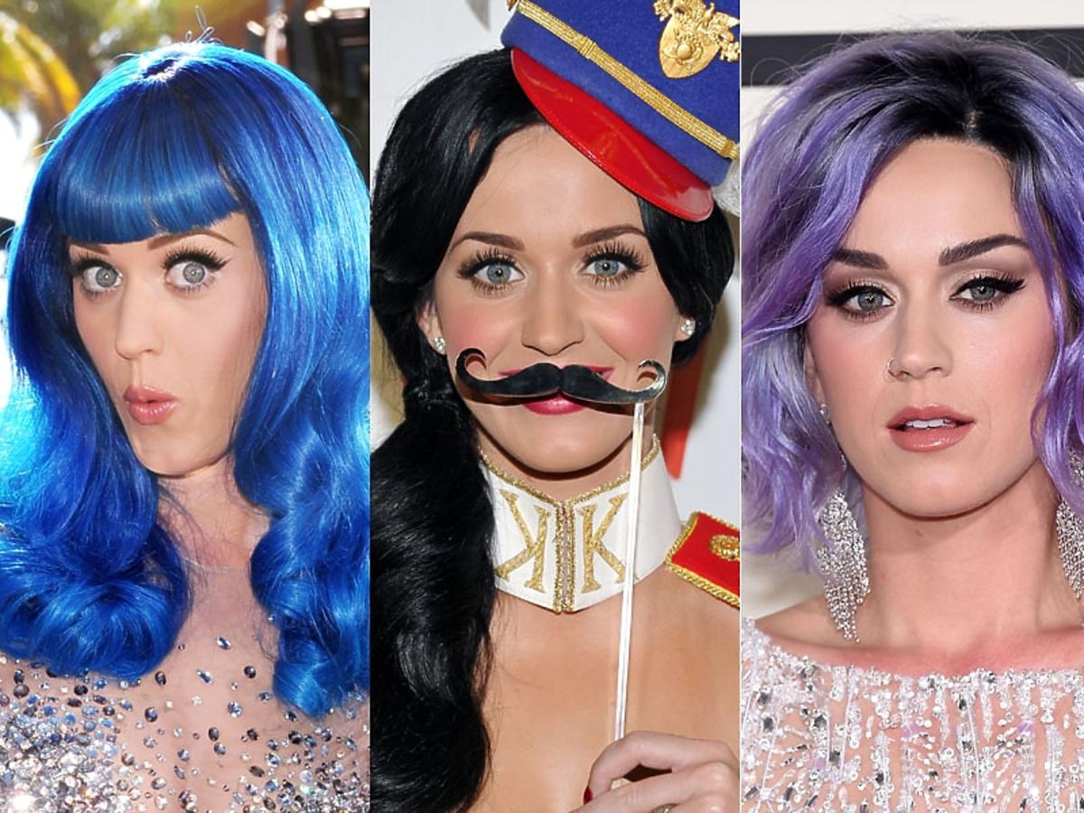 Katy Perry w kolorowych włosach