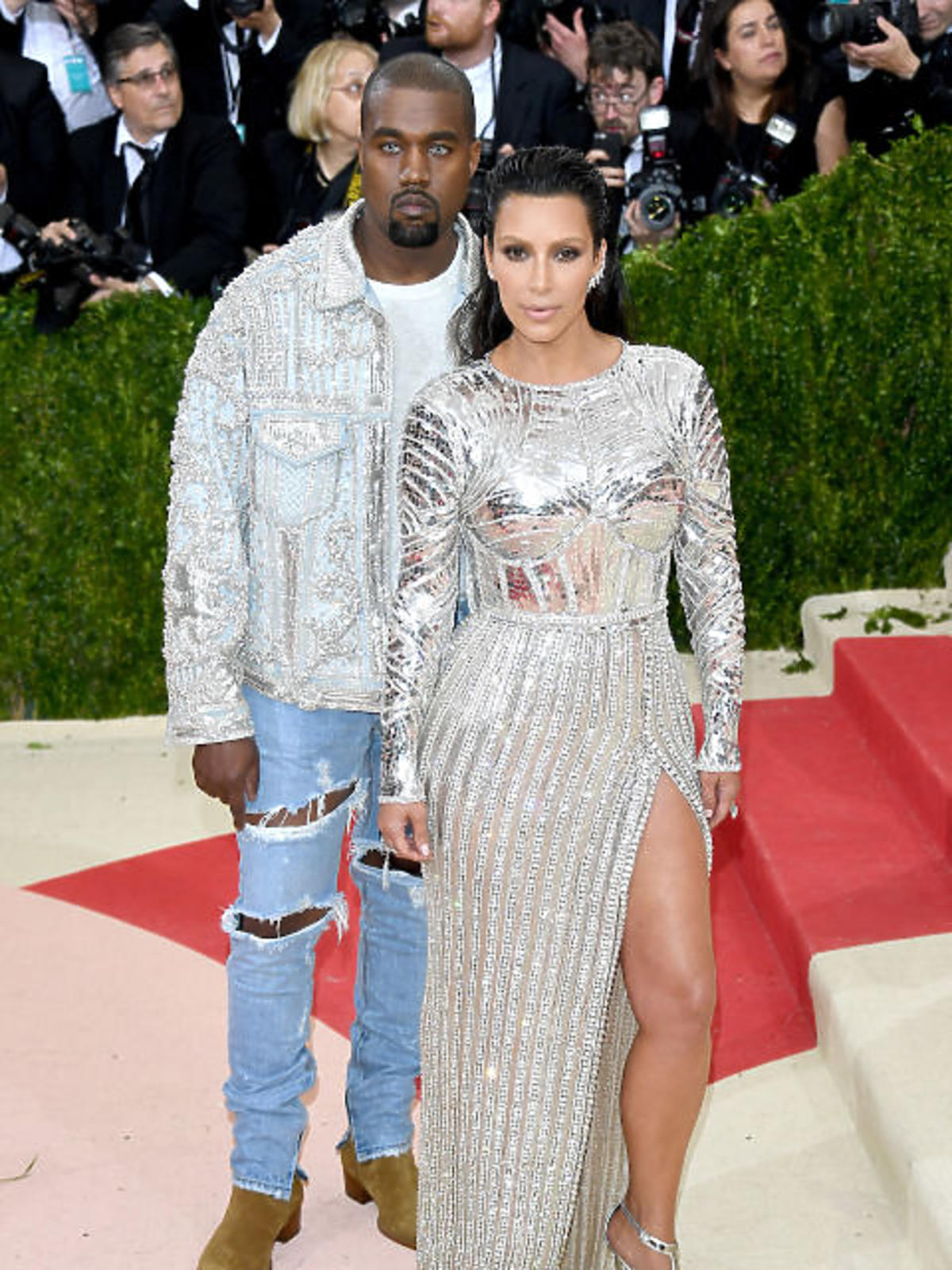 Kim Kardashian i Kanye West na gali Met 16, Balmain