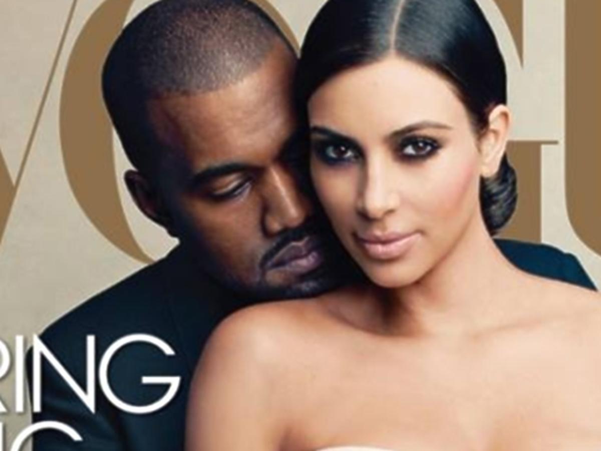 Kim Kardashian i Kanye West na okładce Vogue