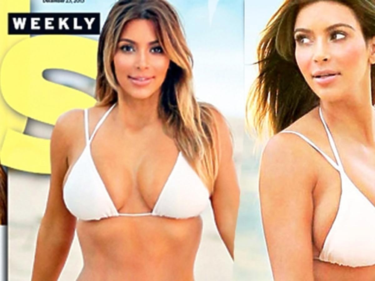 Kim Kardashian w bikini po ciąży