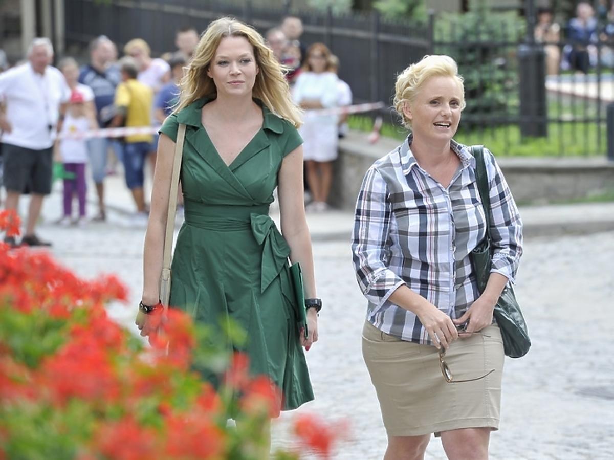 Kinga Preis i Tamara Arciuch na planie serialu 