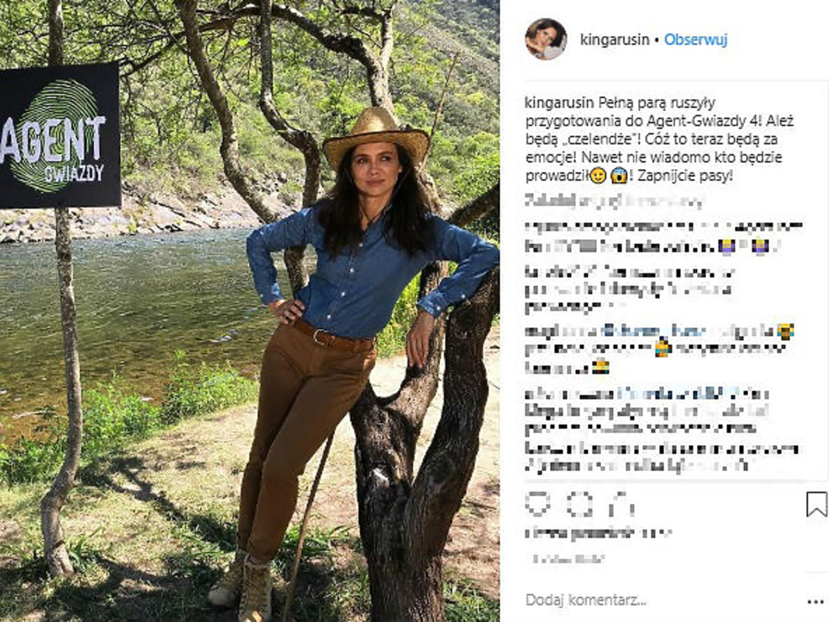 Kinga Rusin komentuje udział w Agencie