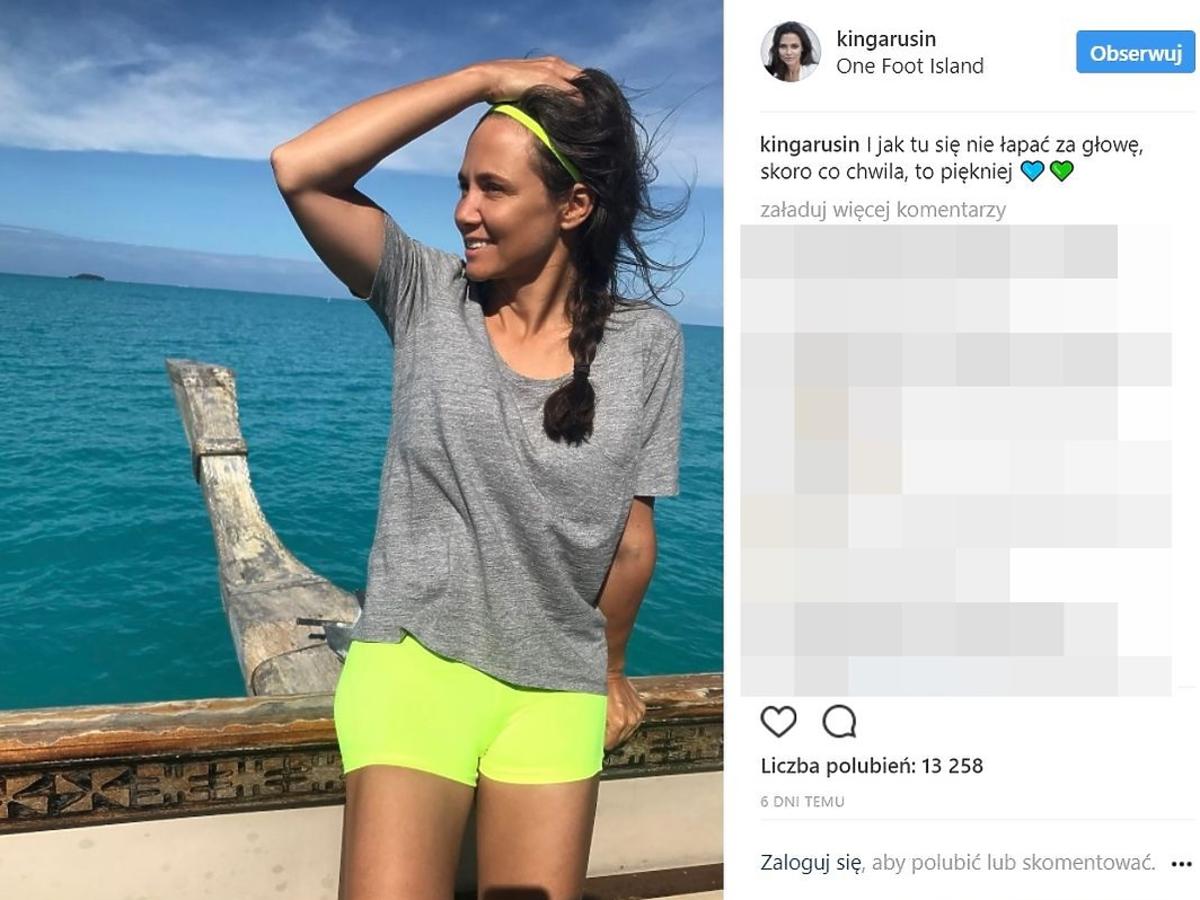 Kinga Rusin pochwaliła się szczupłą figurą