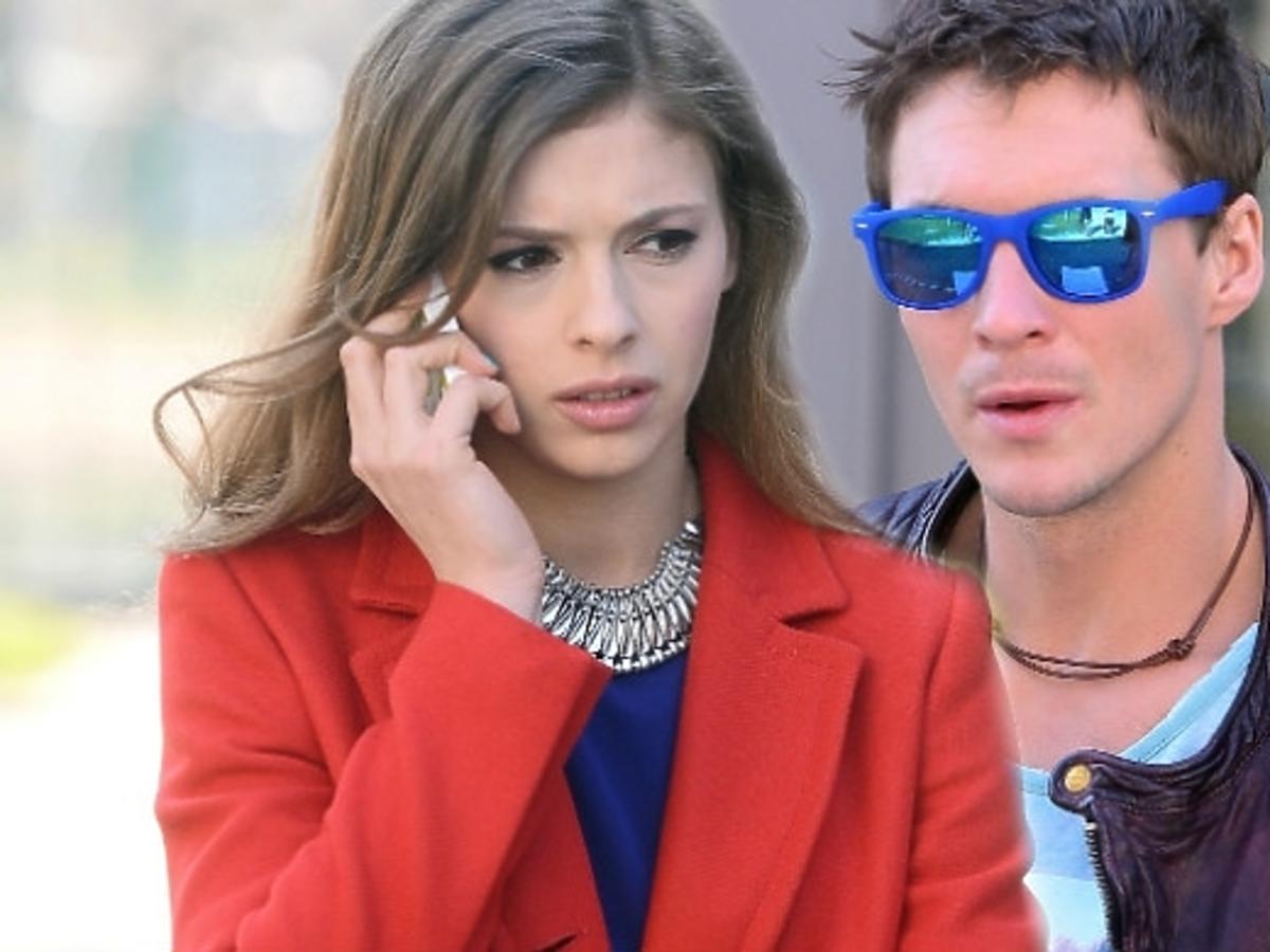 Klaudia Halejcio i Mikołaj Roznerski na planie To nie koniec świata