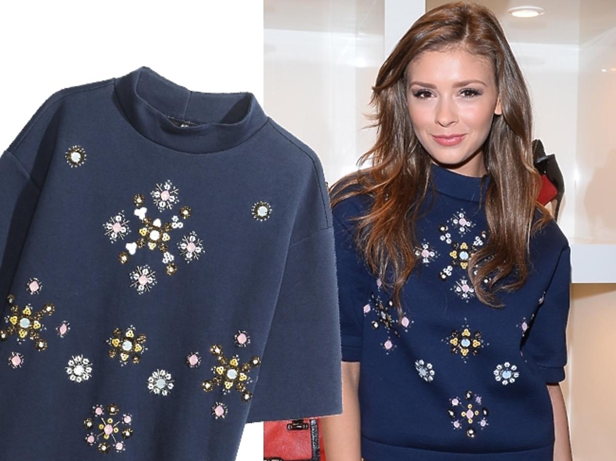 Klaudia Halejcio w bluzce H&M