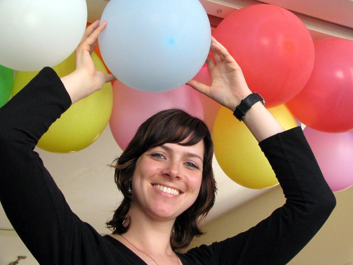 Kobieta z balonami