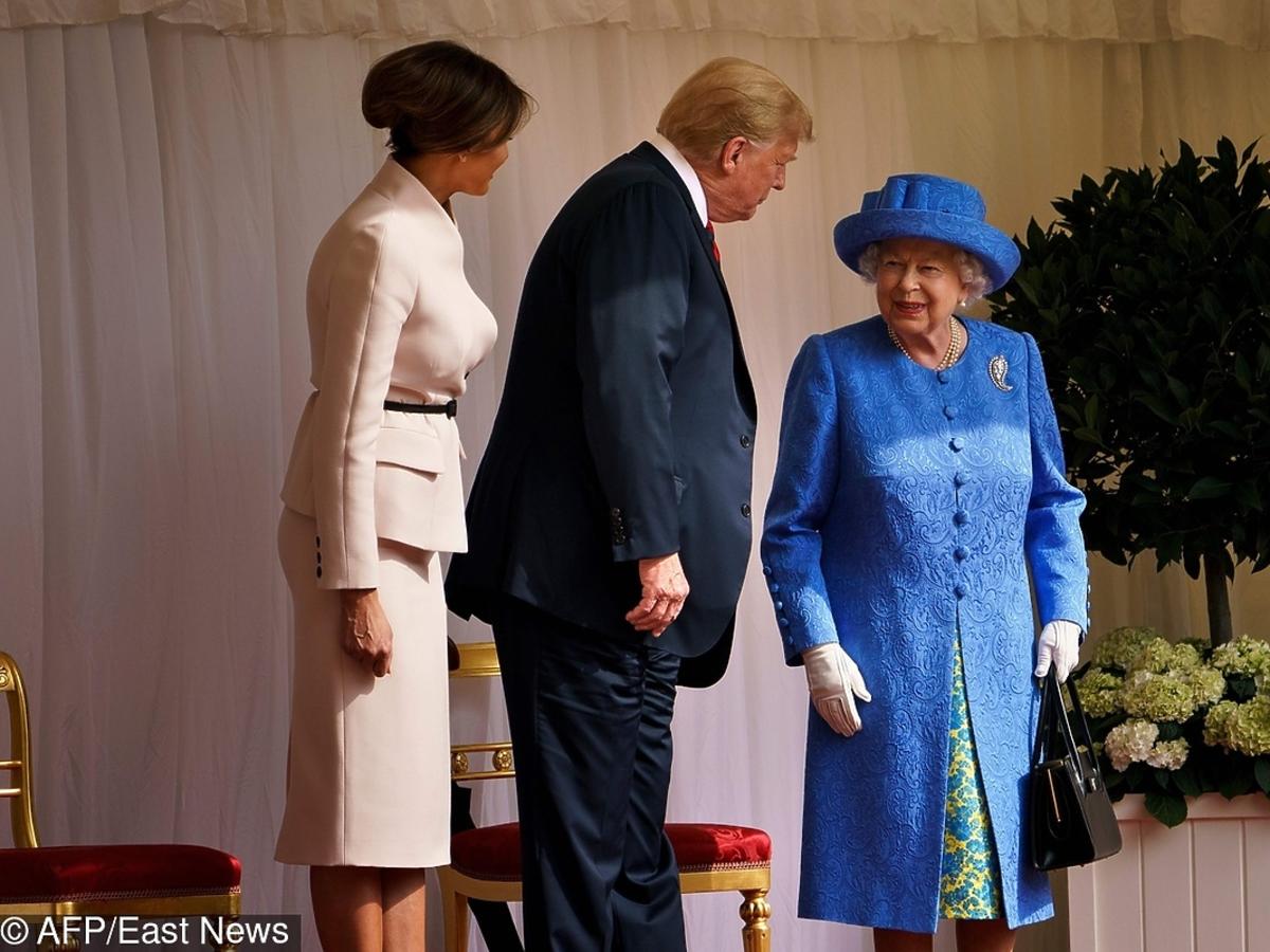 Królowa Elżbieta II, Melania Trump, Donald Trump