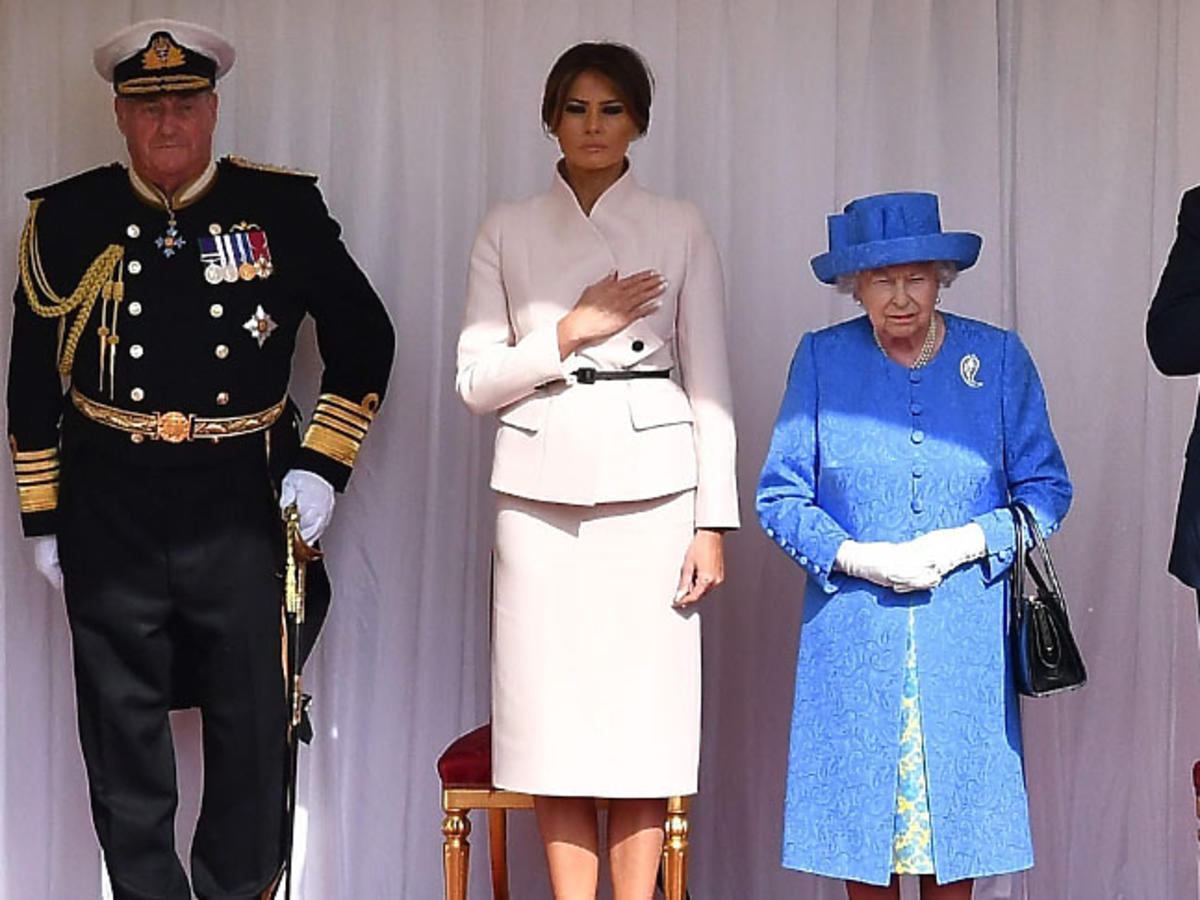 Królowa Elżbieta II, Melania Trump, Donald Trump