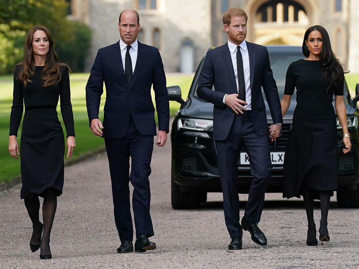 Książę Harry, Meghan Markle, księżna Kate i książę William pod zamkiem Windsor 3