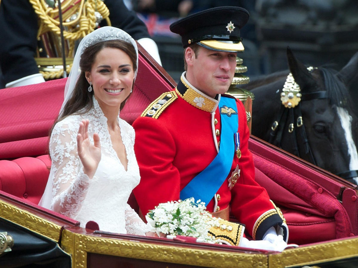 Książę William i księżna Kate podczas ślubu